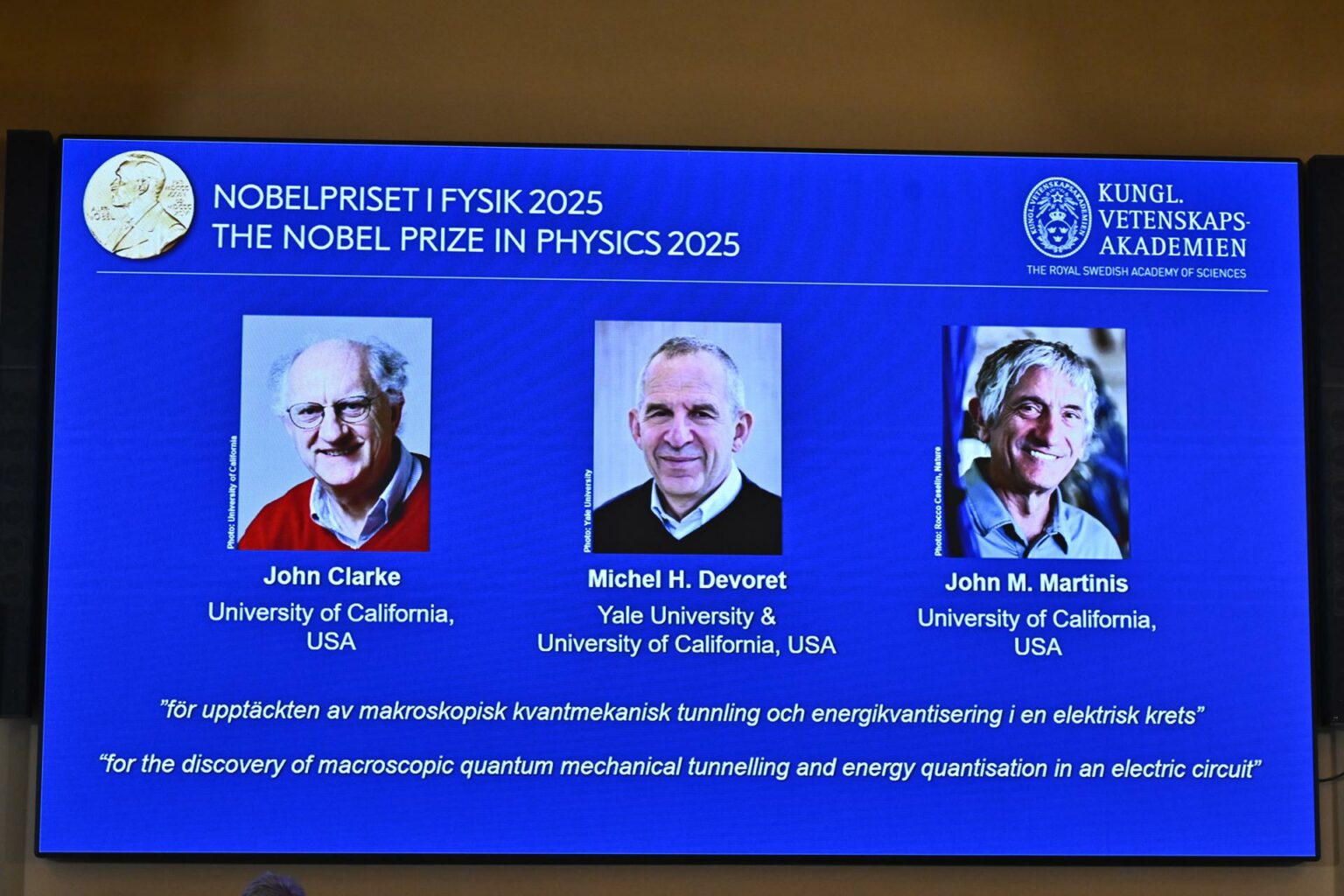 2025 Nobel Prize in Physics announcement