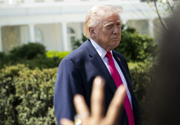 US President Trump departs the White House